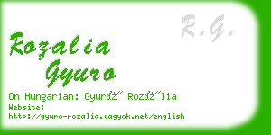 rozalia gyuro business card